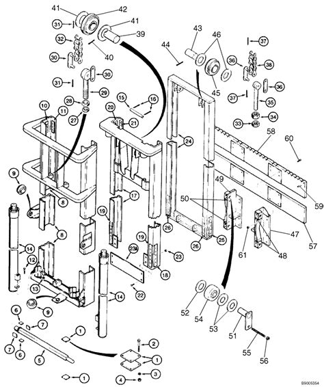 forklift mast parts diagram names